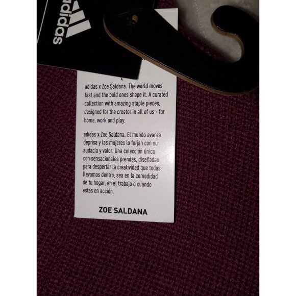 Adidas Women's Beanie Hat Crimson Purple White New with Tags  Zoe Saldana OSFM - Picture 4 of 5